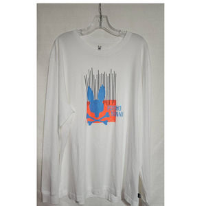 psycho bunny long sleeve shirt white XXXL